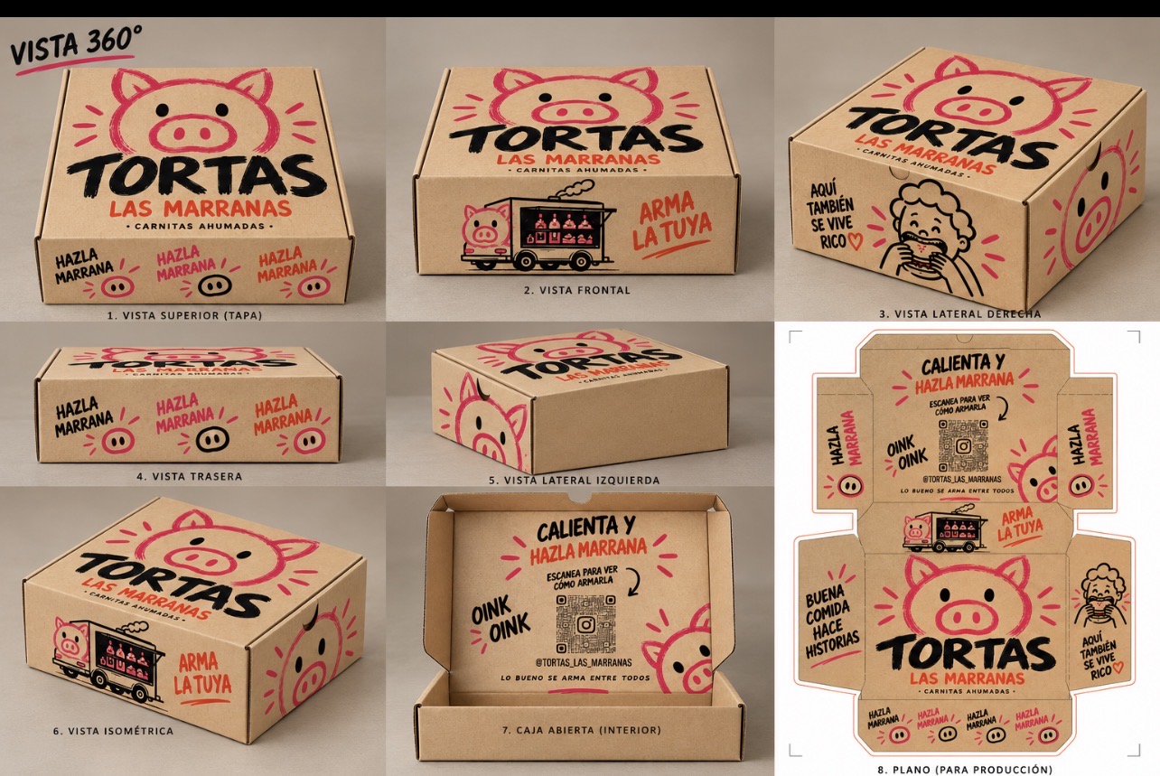 Caja de Tortas Las Marranas